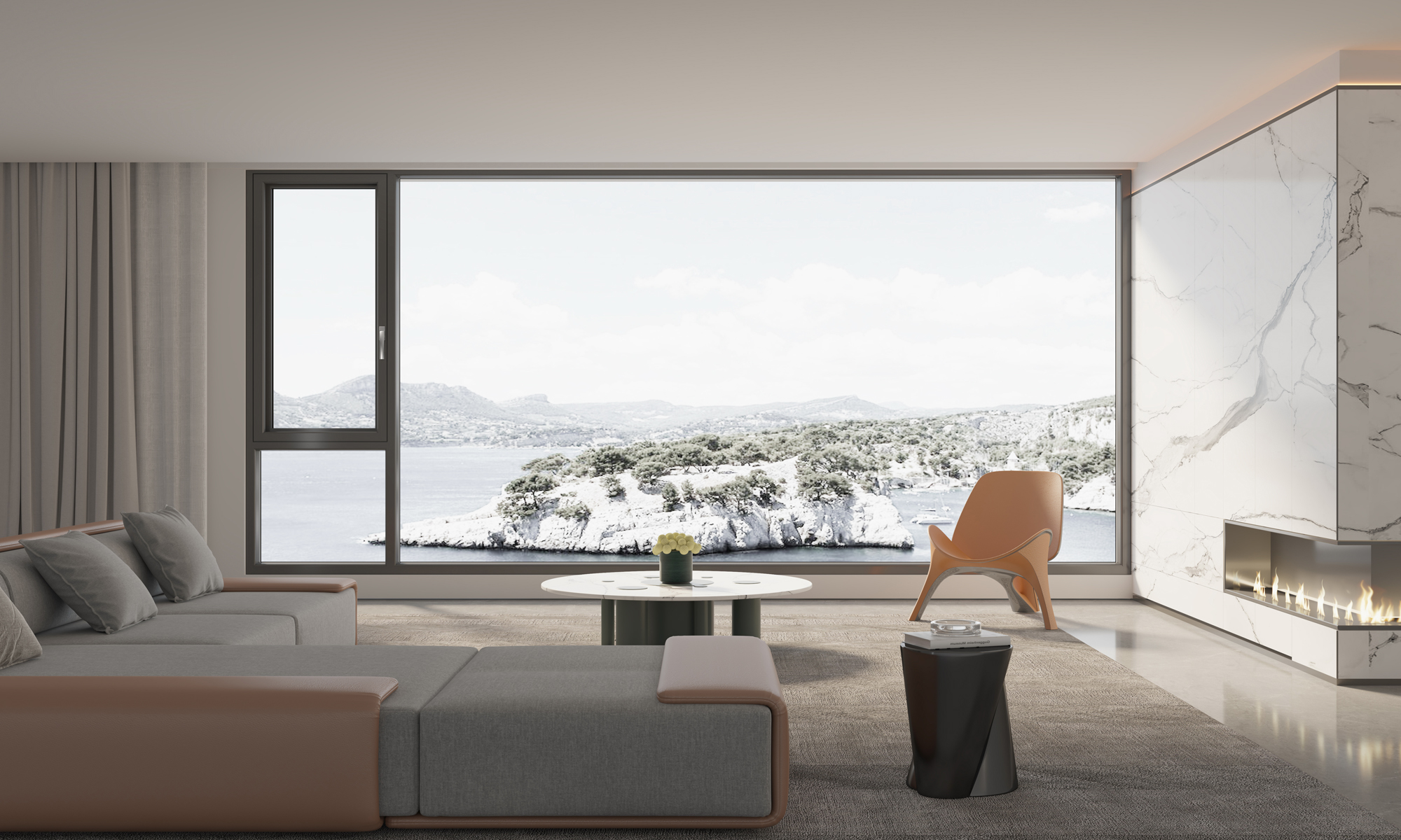 120断桥窗纱一体